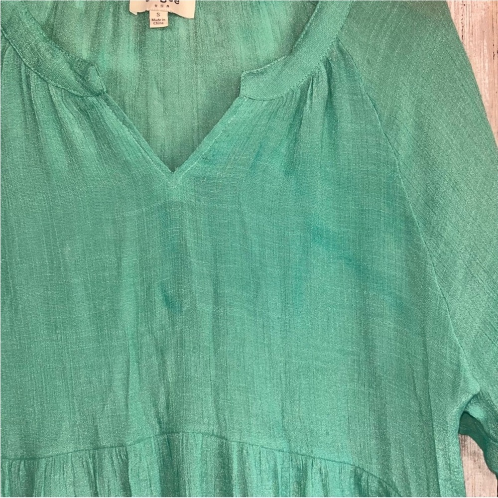 Umgee Blue Green Dye Blouse - Picture 2 of 5